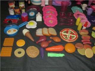 Childs Preschool Pretend Play Food and Dishes Lot  Nice  