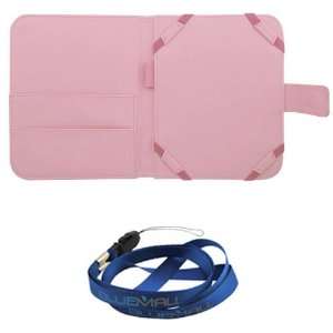  GTMax Pink Wallet Leather PU Case + Neck Strap Lanyard for 