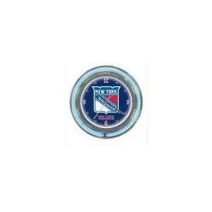  NHL New York Rangers Neon Clock   14 inch Diameter