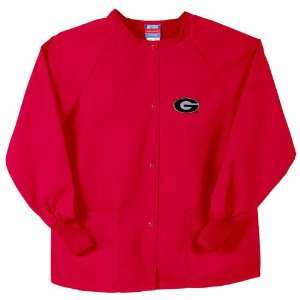  Georgia Bulldogs Ncaa Nursing Jacket (Red) (X Large 