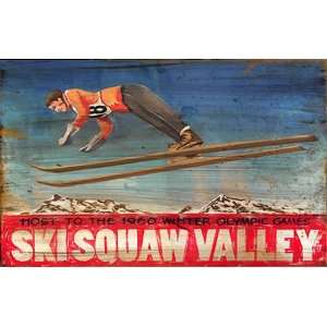  Retro Vintage Ski Signs   Squaw Valley Olympics Sign 
