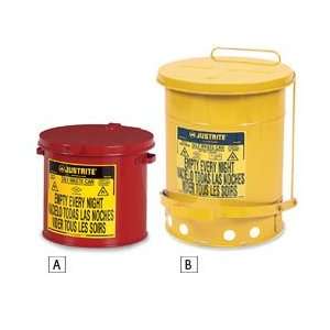  JUSTRITE All Steel Waste Cans   Yellow Industrial 