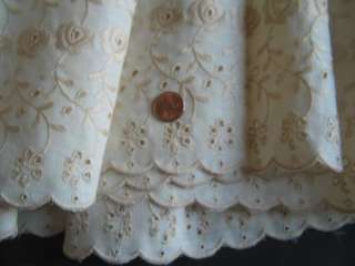 Vintage Embroidered Lace Wide Ruffle Flounce Unused New Old Stock 14 