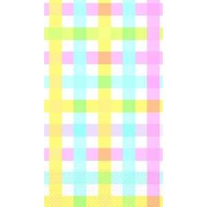   Colorful Gingham Stripes Paper Table Cover   54x102 