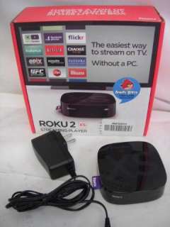 Roku 2 XS 1080p Streaming Player Black and Purple 3100R WiFi TV Stream 