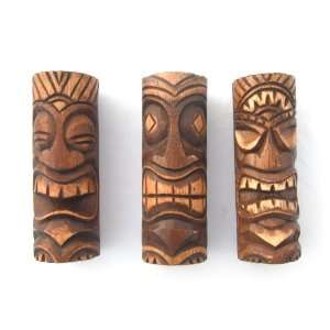  Set/3 6 Inch Tiki Statues   Tiki Bar Decor   New