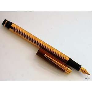   CROSS METROPOLIS 326 GOLD TAN BRONZE FOUNTAIN PEN NOS