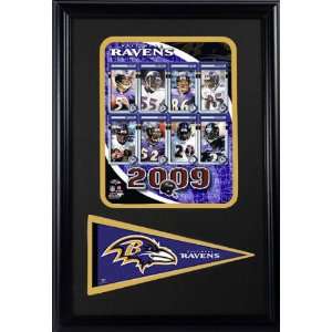  2009 Baltimore Ravens 12x18 Pennant Frame   NFL Banners 