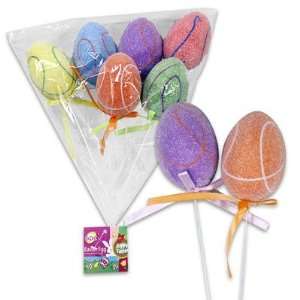  6 Piece 3H Assorted Swirls Pick Easter Eggs Patio, Lawn 