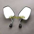 New 2 Silver Rear View Mirrors for Motorbikes Scooters and Mopeds