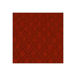  Poker Table Cloth Cotton Red Suited   Linear Foot Sports 