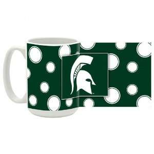   Michigan State Spartans Polka Dot 11 oz Ceramic Mug