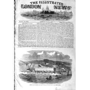  1857 LAUNCH PONTOON GREAT EASTERN STEAM SHIP NEYLAND