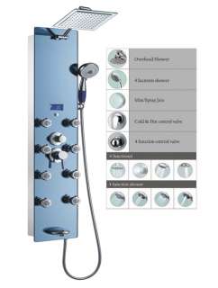 Stainless Steel Rainfall Shower Panel Tower Spout Spa 1  