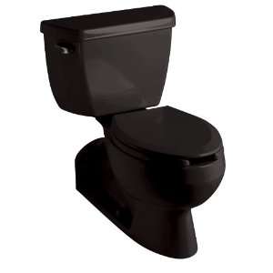 Kohler K 3554 7 Barrington Pressure Lite Elongated Toilet, Black Black