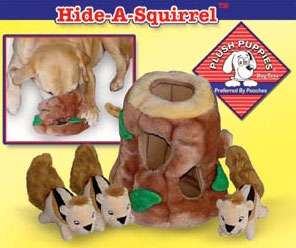 Kyjen Plush Puppies Hide A Squirrel Jumbo Dog Toy 700603010580  