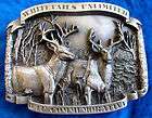 Vintage Whitetails Unlimited Deer Hunting Belt Buckle