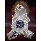 NWT Puppia Dog Snowsuit Metallic Silver Coat Sz Medium