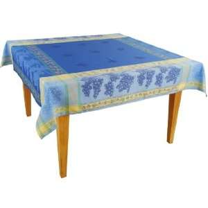   /Yellow Double Woven Cotton Tablecloth 63 x 63 Square