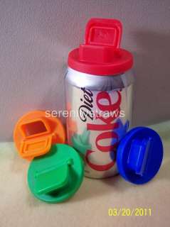 Soda Pop Can Lids Caps, Choice of Colors  