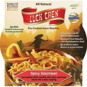 Luck Chen Asian Style Microwaveable Noodles Spicy Szechwan 8.5oz Bowl 