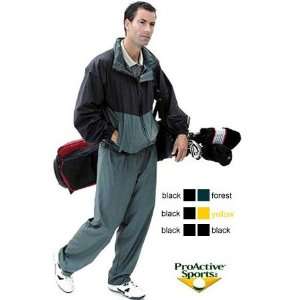  Golf Rain Suit by ProActive (ColorBlack/Forest   XXL only 