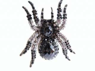 onyx crystal huge spider black ring  R0905  
