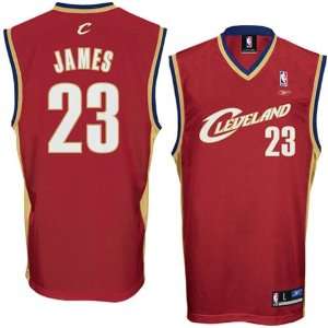 Reebok Cleveland Cavaliers #23 LeBron James Crimson Replica Basketball 
