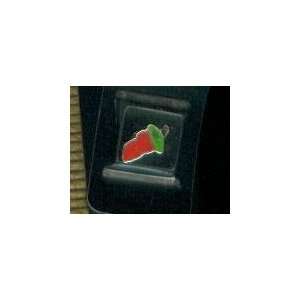  CHILI PEPPER CHARM. APPROXIMATELY 1/2 INCH LONG 1/4 WIDE 
