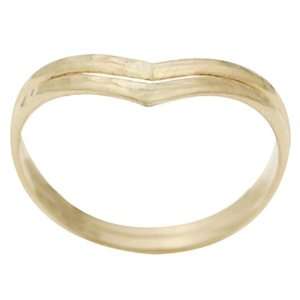  Goldfill Hammered Double Band V Ring Jewelry