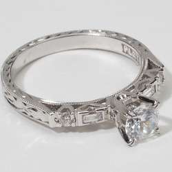 Designer Estate Tacori Diamond Platinum Engagement Ring Bridal Wedding 