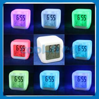   Change LCD Screen Digital Temperature Thermometer Alarm Clock C  