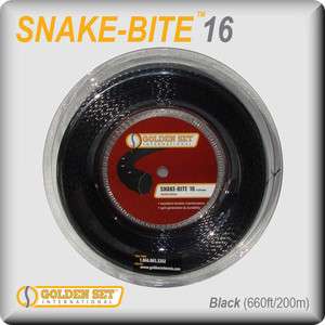 GSI Snake Bite 16 black tennis string   660ft Reel  