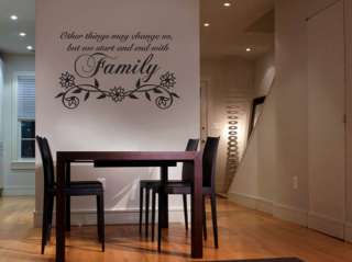 Other Things May   Family  Vinyl Wall Lettering Decal  