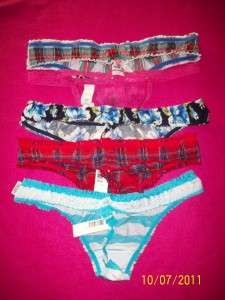 NWT GILLY HICKS BY ABERCROMBIE LOT OF 5 THONGS LARGE  