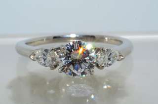  47CT TIFFANY & CO. GIA CERTIFIED 3 STONE DIAMOND ENGAGEMENT RING PLAT