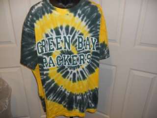   Green Bay PACKERS Mens 4XLARGE 4XL Funky Tie Dyed T Shirt 5TX  
