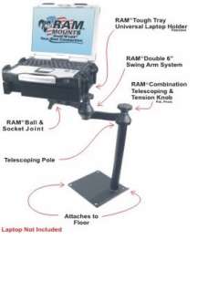 RAM VBD 125 SW1 LAPTOP MOUNT 86 93 FULLSIZE CHEVY TRUCK  