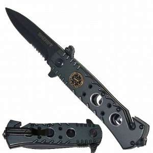  3.75 Tiger USA Sheriff Spring Assisted Rescue Knife 