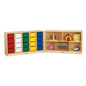  Lock Storage Unit with 20 Cubbies and Colorful Trays