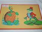Vintage 1964 Milton Bradley Aptitude Test Turtle & Frog Puzzle T33