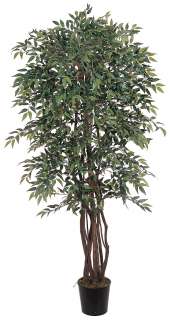 NEW LARGE 6 SIMILAX ARTIFICIAL REALISTIC FAKE TREE w/ REAL VINE TRUNK 