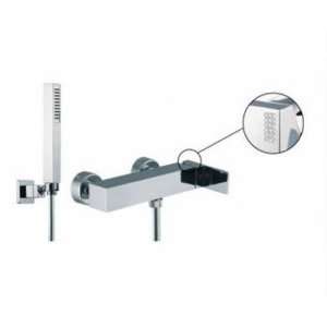   Nickel Brick Wall Mounted Shower Faucet in Chrome with Shower S3505