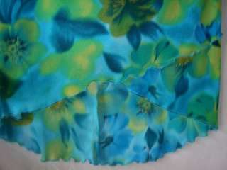 Juniors preowned My Michelle blue & green tropical print dress, size 