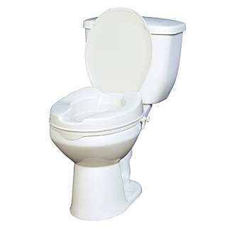 Drive 12063 Raised Toilet Seat Riser with Lock and Lid  