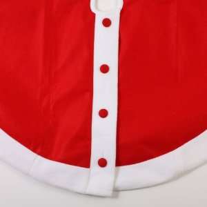  48 Santa Suit Red Felt Tree Skirt with White Fleece 
