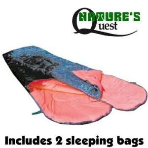  NATURES QUEST DOUBLE SLEEPING BAGS