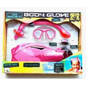 Pink Body Glove Youth Snorkeling Set   L/XL Jr. Sz 1 4  