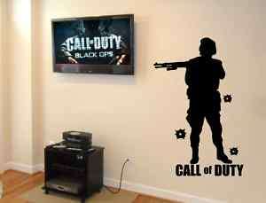 CALL OF DUTY VINYL WALL DECAL sticker game room  