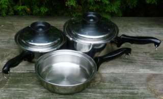 Vintage Chefs Ware (Townecraft) Heavy Duty Stainless Steel Cookware 5 